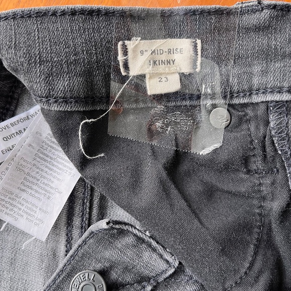 💀 Madewell 9” Mid-Rise Skinny Jeans in Black Sea - Size 23 💀 - Picture 3 of 10